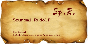 Szuromi Rudolf névjegykártya