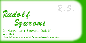 rudolf szuromi business card